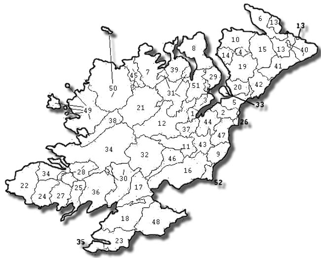 Civil Parishes of County Donegal